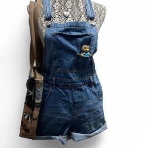Forever 21 Blue Denim Overalls